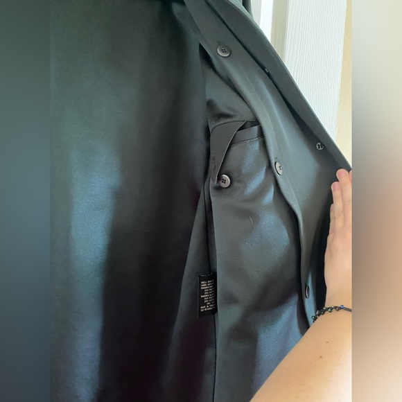 Green Anne Klein Formal Coat with Removable Lining and Hood - Picture 4 of 6